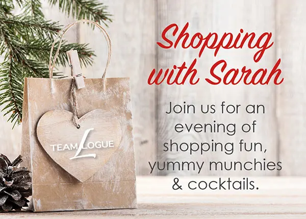 Team Logue | Burlington & Oakville real estate events Shopping With Sarah Invitation