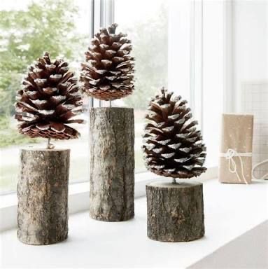Christmas pine cone decorations