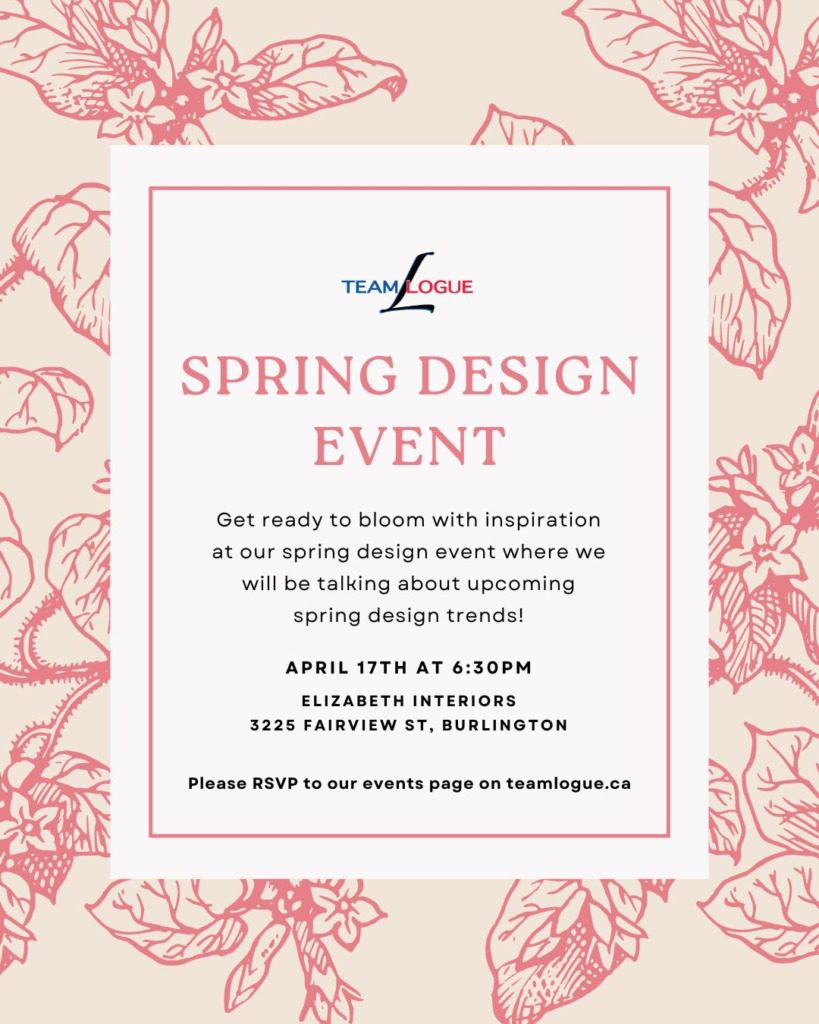 Get ready to bloom with inspiration at our spring design event where we will be talking about upcoming spring design trends!