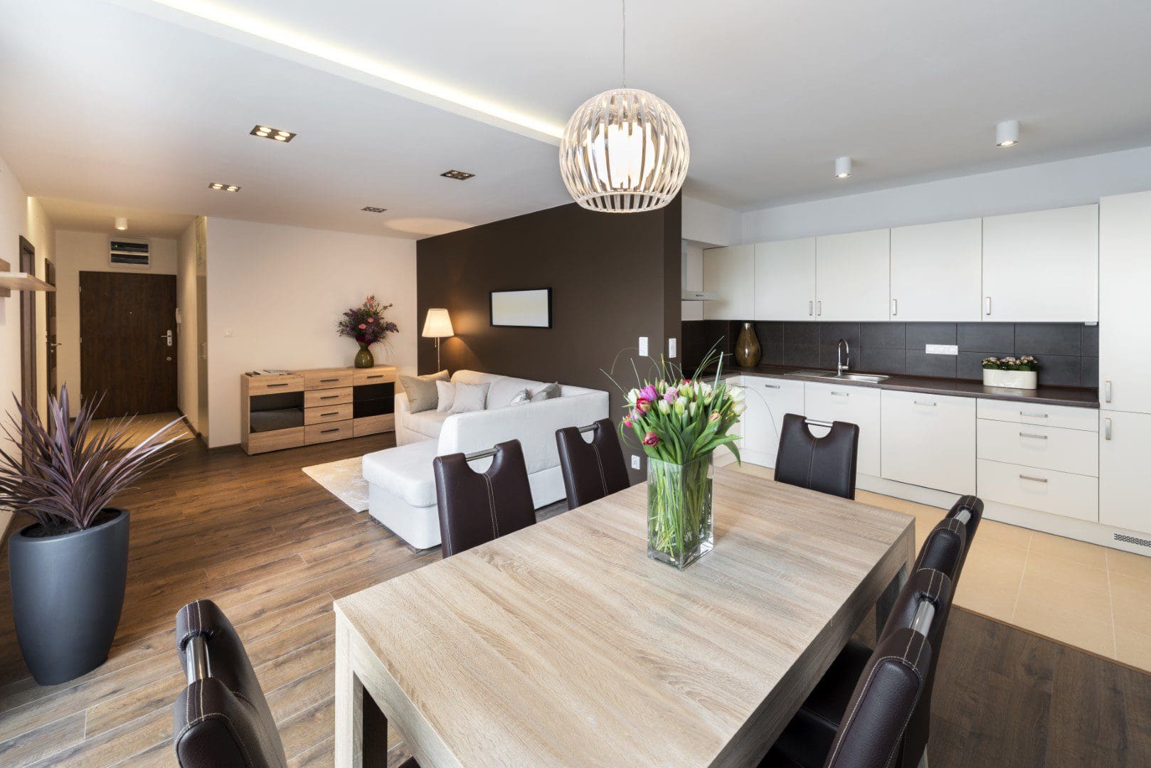 Interior condo living space